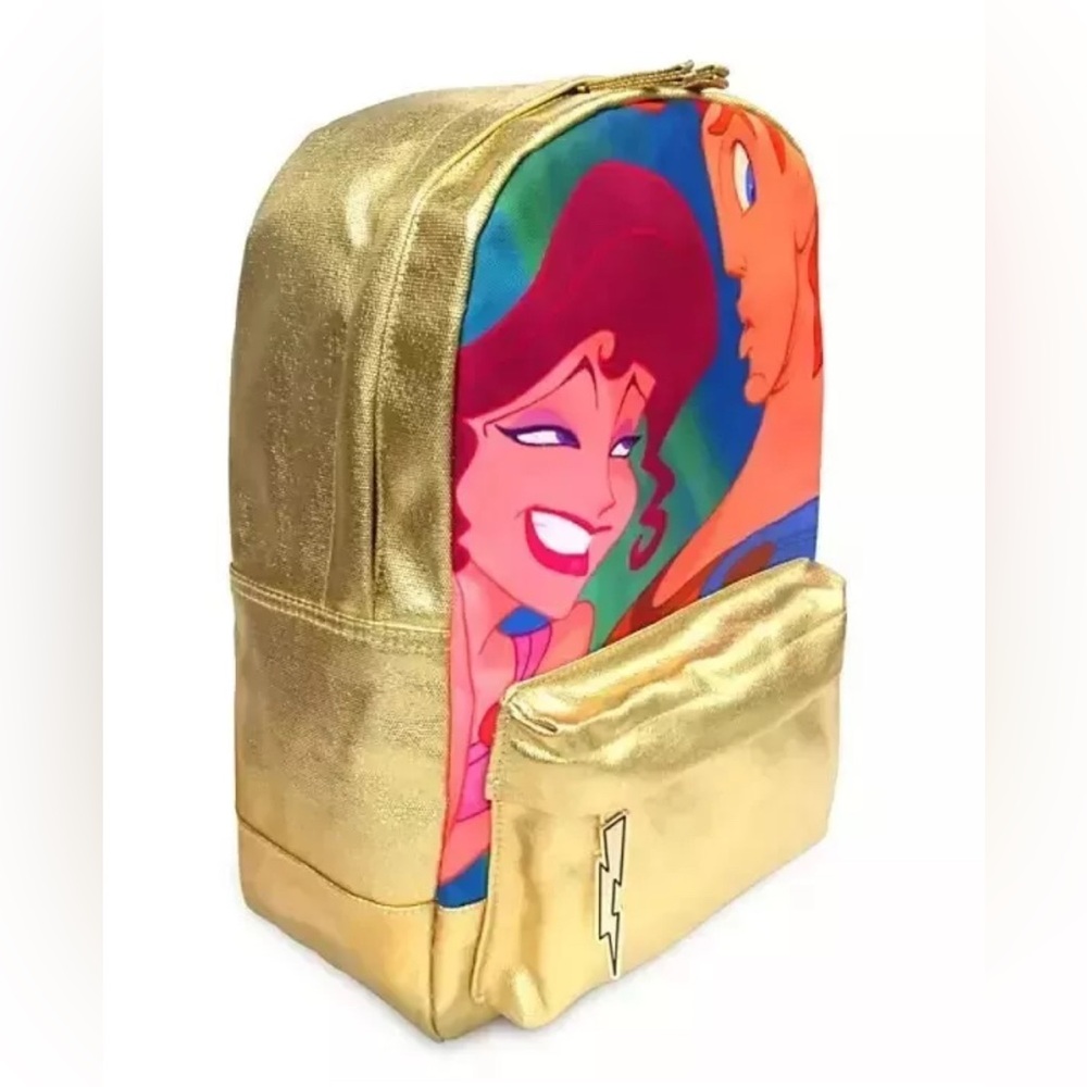 NEW Disney Hercules Megara Meg Pegasus Gold Metallic Oh My Disney Backpack Bag